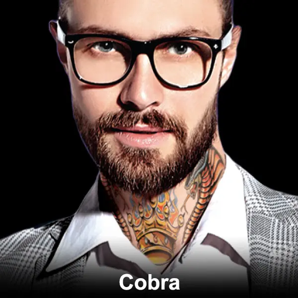 Cobra Neck Temporary Tattoo - Tinsley Transfers