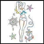 Tinsley Transfers Sailor Girl – Temporary Tattoo