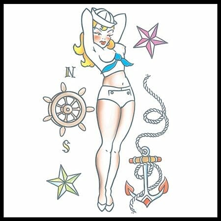 Sailor Girl - Temporary Tattoo