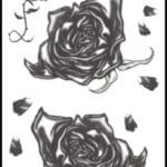 Black Roses - Temporary Tattoo