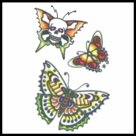 Butterflies 1960 - Vintage Temporary Tattoo