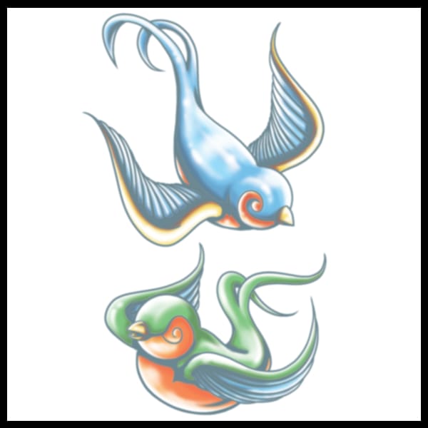 Swallows Temporary Tattoo Swallows Temporary Tattoo