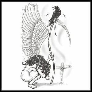 Angel Of Death- Temporary Tattoo