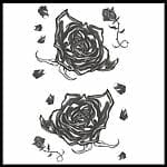 Tinsley Transfers Black Rose – Temporary Tattoo