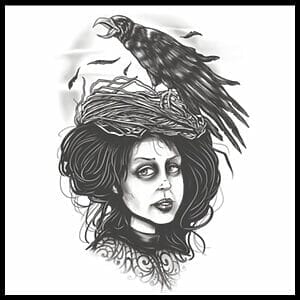 Ms Crow - Temporary Tattoo