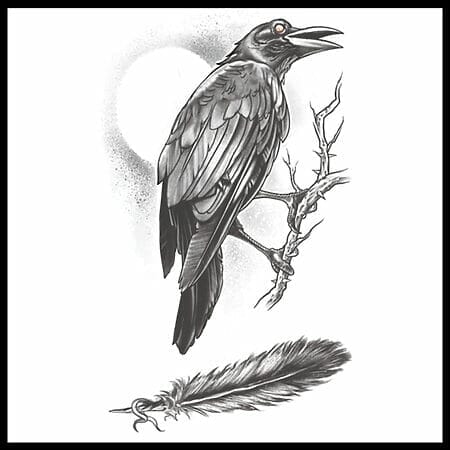 Raven - Temporary Tattoo
