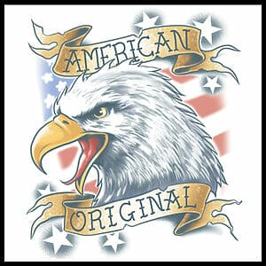 Extra Large American Eagle - Temporary Tattoo