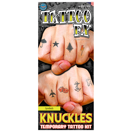Knuckles Symbols TemporaryTattoos