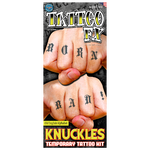Knuckles  – Alphabet Old English – Temporary Tattoos