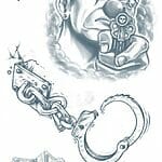 Prison  – Lock Down – Temporary Tattoos